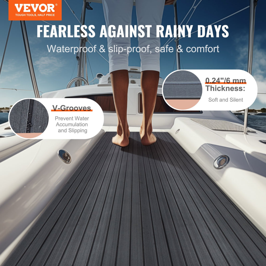 Boat Flooring, EVA Foam Boat Decking 94.5in x 23.6in, Non-Slip