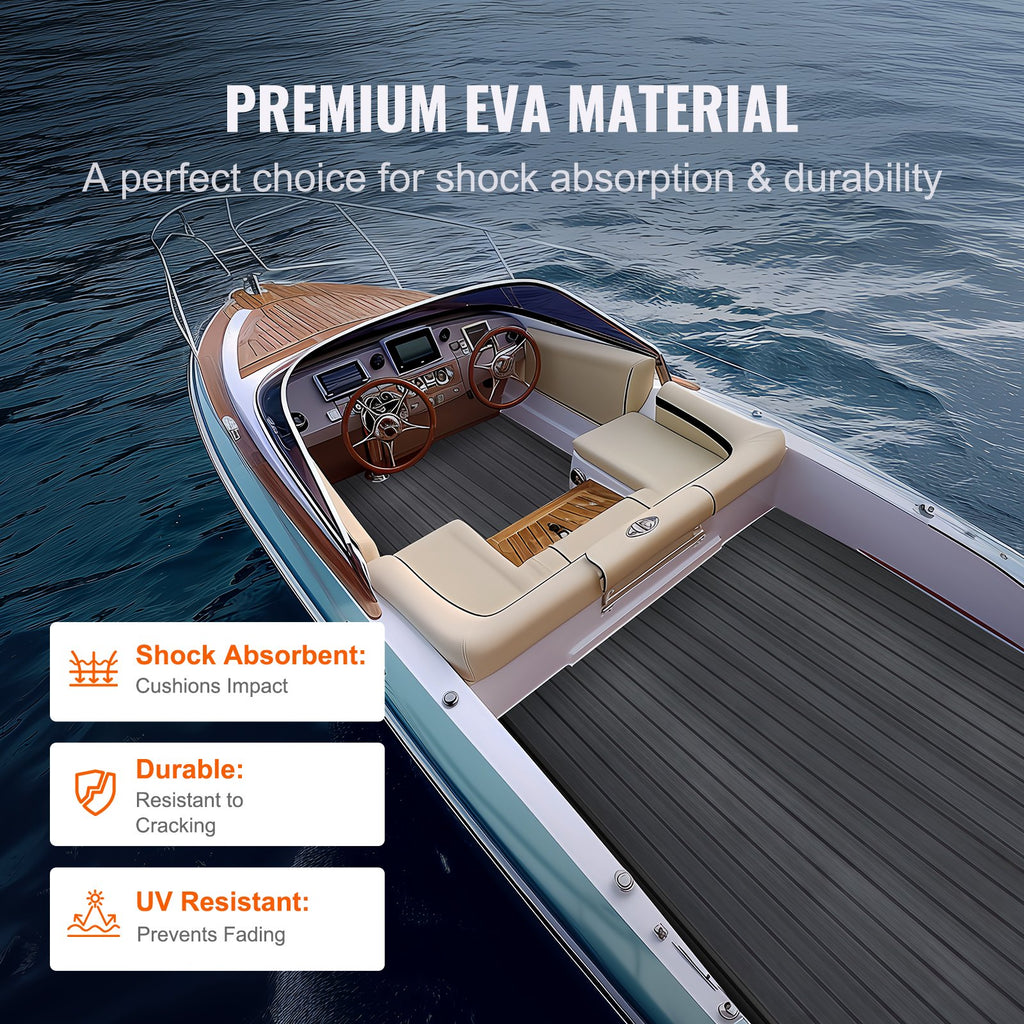Boat Flooring, EVA Foam Boat Decking 94.5in x 23.6in, Non-Slip