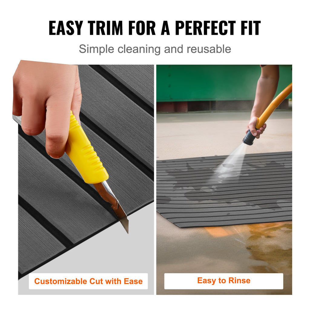 Boat Flooring, EVA Foam Boat Decking 94.5in x 23.6in, Non-Slip