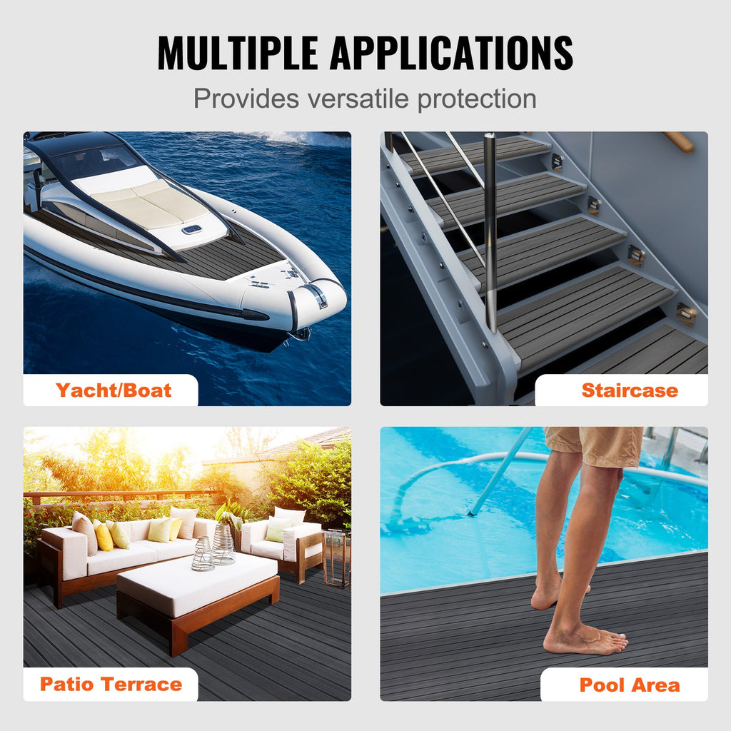 Boat Flooring, EVA Foam Boat Decking 94.5in x 23.6in, Non-Slip