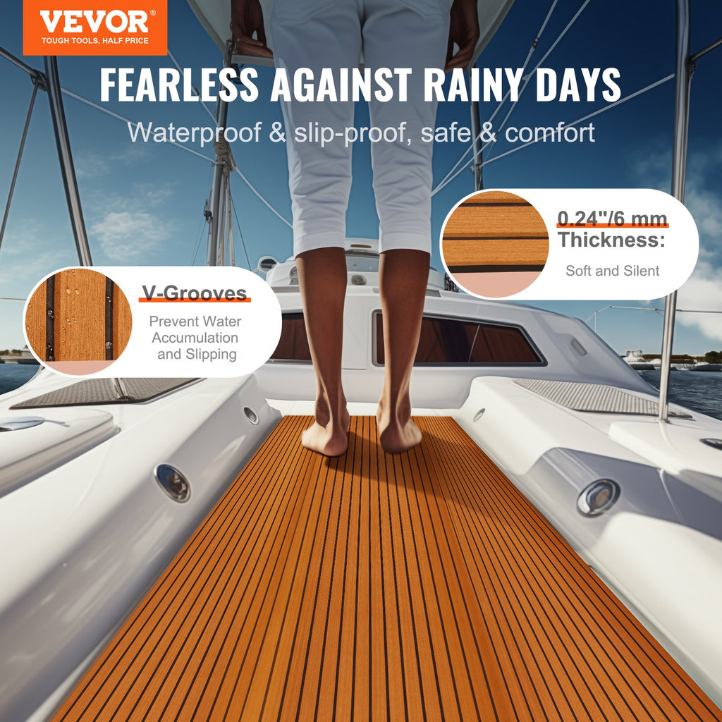 Boat Flooring, EVA Foam Boat Decking 240 x 116.8 cm, Non-Slip