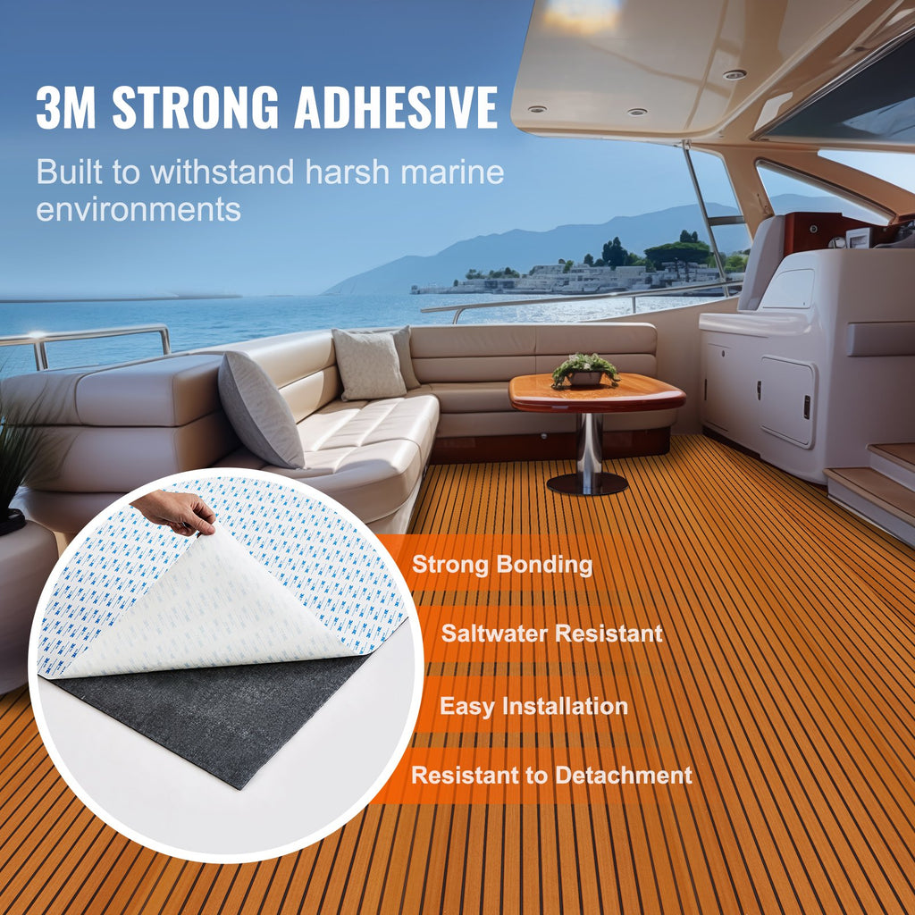 Boat Flooring, EVA Foam Boat Decking 240 x 116.8 cm, Non-Slip