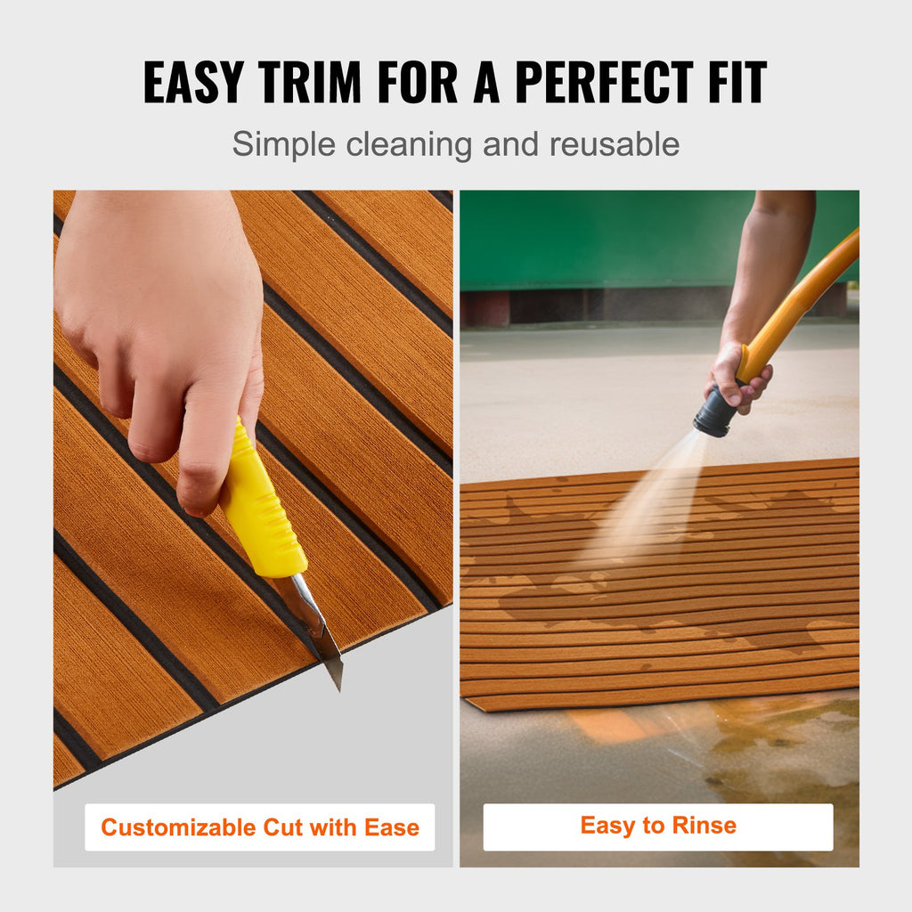 Boat Flooring, EVA Foam Boat Decking 240 x 116.8 cm, Non-Slip