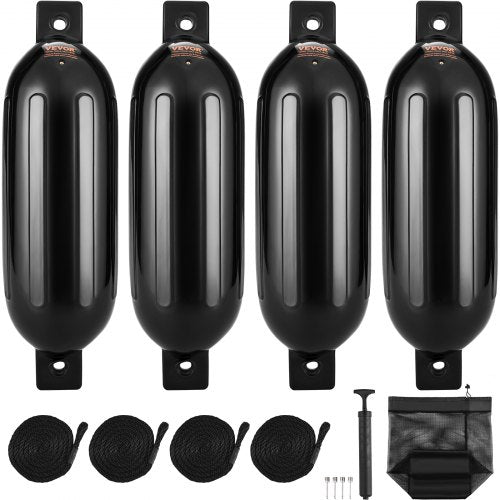 Boat Fenders Inflatable Ribbed Boat Bumpers for Docking 16.5 cm x 58.4