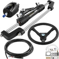 Hydraulic Boat Steering Kit, 300HP Hydraulic Steering Helm Pump,