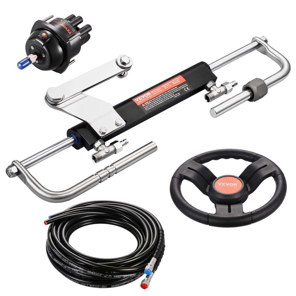 90HP Hydraulic Outboard Steering Kit, Marine Boat Hydraulic Steering
